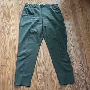 MM Lafleur Front Pleated Olive Green Trousers Women’s Sz 6